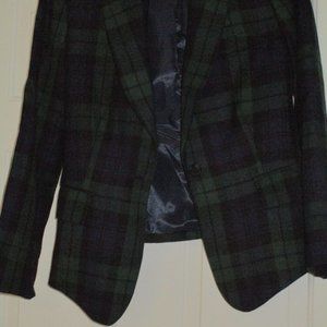 Women's Liz Claiborne New York Blazer Tartan Plaid